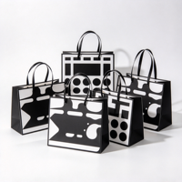 Sac en papier cartonné ivoire personnalisé pour vêtements et chaussettes, gaufré, laminé, avec logo personnalisé, impression sérigraphique, accessoire ruban pour l'emballage