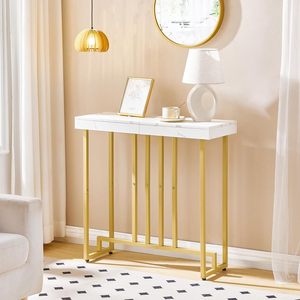 Cross-border home use <b>gold</b> wall-mounted metal <b>table</b>, modern minimalist style, entryway <b>table</b>, creative wrought iron <b>table</b>, side - Product Image 2