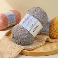 Fil à tricoter mélangé Qinran haute ténacité 6 brins en coton acrylique teint antistatique pour le tissage