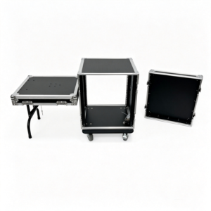 <span class=keywords><strong>Flightcase</strong></span> OEM 12U de haute qualité pour amplificateur de profondeur inférieure à 49 cm avec 2 portes fusionnables, 4 roues et 1 table DJ - Product Image 2