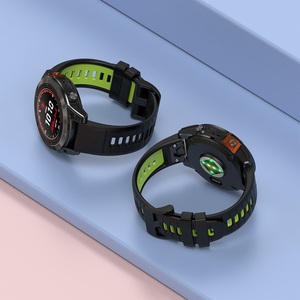 <span class=keywords><strong>Bracelet</strong></span> de <span class=keywords><strong>montre</strong></span> en silicone à dégagement rapide 20/22/26mm <span class=keywords><strong>Bracelet</strong></span> <span class=keywords><strong>Garmin</strong></span> Fenix7X Pro Double couleur avec <span class=keywords><strong>bracelet</strong></span> de Type breloque - Product Image 2