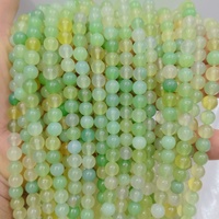 Vente en gros d'usine, pierre d'agate naturelle, jade naturel de couleur verte, différentes tailles 6-10 mm, agate botryoïdale pour la fabrication de bijoux DIY