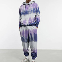 Design Tie Dye personnalisé avec cordon de serrage Street Wear sweats à capuche hommes sweats à capuche