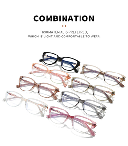 <span class=keywords><strong>Gafas</strong></span> de Moda de Lujo al por Mayor, Monturas Ópticas TR90 Azules Anti-Luz para <span class=keywords><strong>Mujer</strong></span>, Monturas Ópticas para <span class=keywords><strong>Gafas</strong></span> - Product Image 3