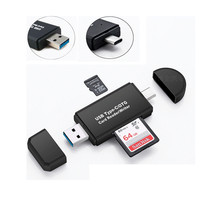 Lecteur de cartes multifonction Type C USB3.0 SD TF Lecteur de cartes OTG pour Macbook Ordinateur portable Appareil photo reflex numérique