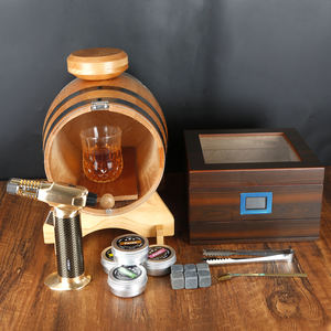 Humidor <span class=keywords><strong>de</strong></span> Puros <span class=keywords><strong>de</strong></span> Madera <span class=keywords><strong>de</strong></span> Cedro y Ahumador Estilo Barril para Añejar <span class=keywords><strong>Whisky</strong></span>, Colección <span class=keywords><strong>de</strong></span> Alta Gama para Hombre, Regalo, Cóctel Ahumado, Bourbon, Tequila - Product Image 1