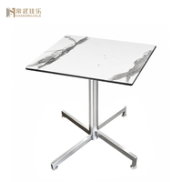 Table de jardin pliante en panneau stratifié compact HPL 12 mm, fabrication professionnelle Hua Jiale
