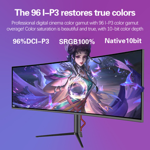 จอเกมมิ่งโค้ง LED ขนาด 49 นิ้ว 5K KVM 75Hz PBP แบ่งหน้าจอ DP ใหม่ ยี่ห้อ OEM สำหรับสำนักงาน คอมพิวเตอร์ตั้งโต๊ะ - Product Image 6