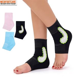 Soporte de Tobillo con Compresión y Gel de Silicona, Soporte para el Arco del Pie - Acelera la Recuperación de Dolores Articulares, Esguinces y Fascitis Plantar - Product Image 1