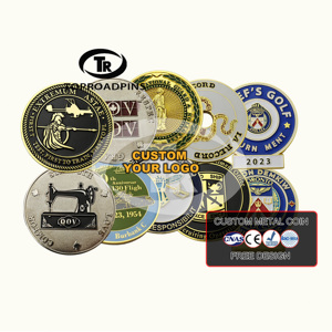 Monete Commemorative Personalizzate Incise al Laser in Oro, Argento e Rame, Stile Fiches da Poker, da 30mm a 50mm, Combinando Stili Antichi e Moderni - Product Image 1