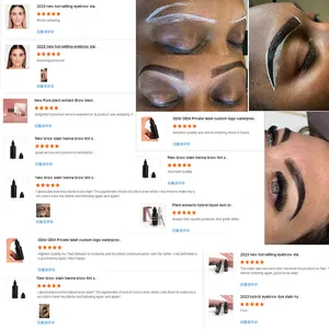 New Pure Plant Extract Brow Stain Long Lasting Eye Lash Brow Stain Brow Tint Kit Private Label Eyebrow Tinting