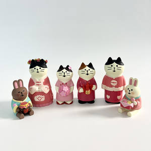 Zakka Cat DIY Série de cadeaux de mariage chinois pour mariés, figurine miniature de chat pour <span class=keywords><strong>la</strong></span> maison, décor de scène de photographie - Product Image 1