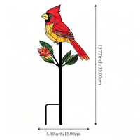 Kreativer Vogel-Gartenstecker aus Eisenkunst – Outdoor-Gartendekoration mit rustikalem Finish für Terrassen- und Wegegestaltung