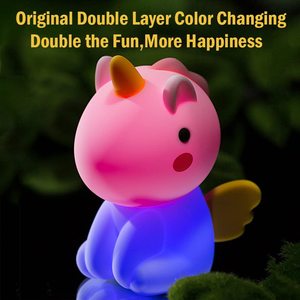 Thiết kế mới Unicorn bé trẻ em Đồ chơi Quà tặng phòng ngủ cạnh giường ngủ Đèn bàn có thể sạc lại LED Silicone ánh sáng ban đêm - Product Image 6