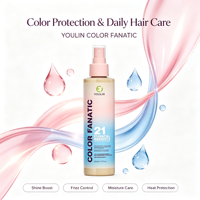 Spray revitalisant sans rinçage multi-usages Evia Fanatic 21 Vegan Protection couleur anti-frisottis Bouclant les cheveux et les protégeant du chaleur Soin capillaire 2025