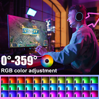 Luz de Video RGB Recargable Tipo-C de Bolsillo para Cámara V10 PRO, Temperatura de Color Ajustable de 2500-9000K