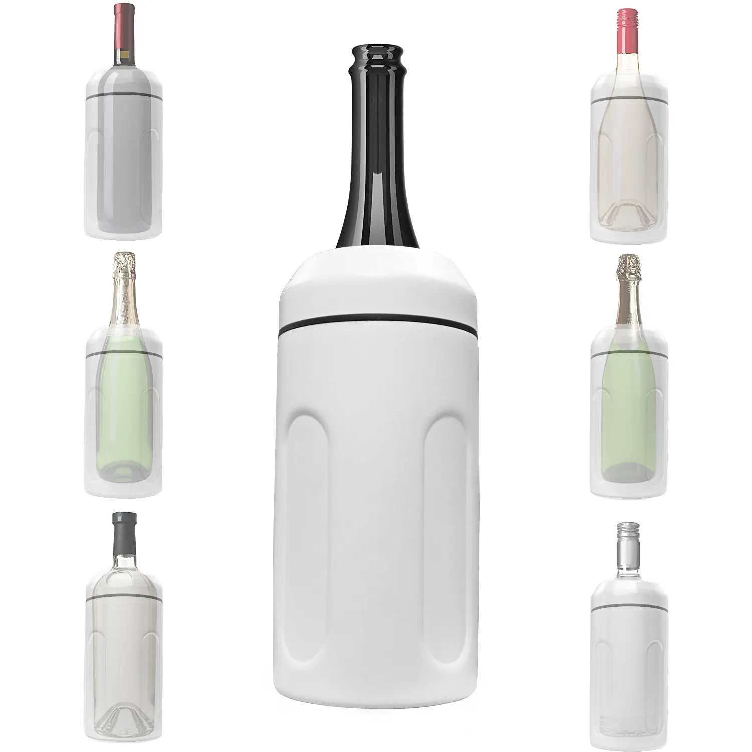 25oz Insulated Wine Chiller Bottle Cooler Keeps Wine Cold up to 6 Hours Wine Bottle Insulator Fit Most 750ML Champagne Bottle