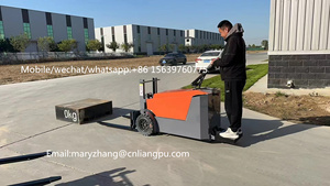 Grúa de contenedores Folk Lift 1500 Kg apilador recuperador Tipo caminar apilador eléctrico apilador camión con horquillas de elevación ajustables - Product Image 3