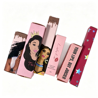 Boîtes à gloss à lèvres imprimées sur mesure en carton recyclé avec logo personnalisé pour huile à lèvres, rouge à lèvres et maquillage avec pelliculage mat