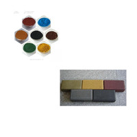 Ciment naturel, brique de béton, peinture, oxyde de fer