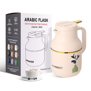 Everich 1000ml đôi tường 18/8 thép không gỉ chân không cách nhiệt cà phê nồi cho trà hoặc coffer - Product Image 3