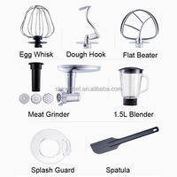 Mélangeur de viande de fabricant chinois de robot culinaire de mélangeur de support électrique de haute qualité avec l'accessoire de bol mélangeur