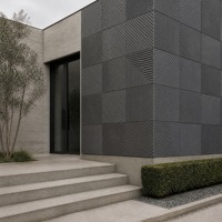 Panneau en pierre artificielle côtelée 1200x600x25mm, revêtement en pierre artificielle PU pour murs décoratifs