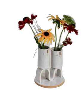 Mini <span class=keywords><strong>Vaso</strong></span> in Ceramica <span class=keywords><strong>con</strong></span> Faccina Carina - Product Image 3