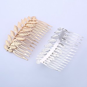 5.5cm * 9cm Feuilles Peignes De Cheveux De Mariée Clips Peignes Latéraux En Métal Avec Feuillage Femmes Feuilles Épingles À Cheveux DIY Coiffes De <span class=keywords><strong>Mariage</strong></span> - Product Image 2