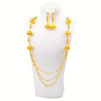Parure collier et boucles d'oreilles de marque bon marché Parure collier ensemble collier personnalisé style indien Ensemble boucle d'oreille et bague à la main