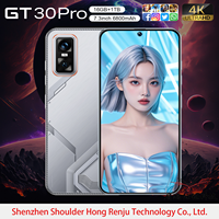 Smartphone 5G GT30 16 Go + 1 To Android 15 Dernière Version 2026 Écran 7,3 Pouces Navigation GPS Double Carte SIM Bandes 5G LTE Globales Haute Configuration