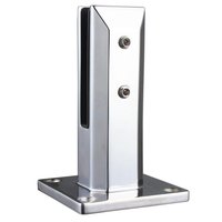 Plaque de base carrée moderne sans cadre en acier inoxydable 304/316/2205 pour balustrade, support de verre réglable pour escalier extérieur
