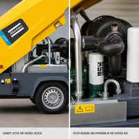 Compresseur d'air portable Atlas Copco XAS 88 monté sur remorque, série 8, essieu simple, vente en gros OEM ODM