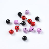 Clochettes en métal colorées de 14 mm, petites clochettes artisanales pour la fabrication de bijoux DIY, décoration de Noël, breloques pour collier d'animal, en vrac, sans plomb