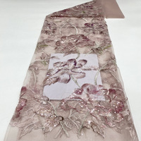 Nouvelle plante fleur perle Tube broderie tissu Sequin brodé dentelle pour femmes jupe formelle mode vêtements tissu