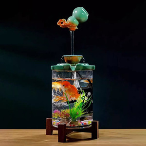 Decoración de escritorio de porche creativa China moderna sin atomizador pecera de vidrio de cerámica con olla <span class=keywords><strong>suspendida</strong></span> - Product Image 6