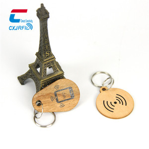 Hot bán gỗ móc chìa khóa NFC gỗ Keychain 213/F08 không thường xuyên bằng gỗ thẻ nhỏ - Product Image 1