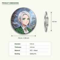 Nuevo Producto 2026: Pines de Personajes de Anime Japonés, Insignias 3D Lenticulares con Efecto de Movimiento y Reversible, Botones de Pimperón de Hojalata