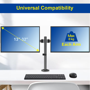 ขายร้อนคอมพิวเตอร์ประหยัด Dual <span class=keywords><strong>Monitor</strong></span> <span class=keywords><strong>Mount</strong></span> 13-32 นิ้วจอ LCD โต๊ะจอภาพ Mounts - Product Image 4