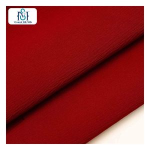 Fournisseur chinois style crêpe de tissu extensible en polyester teint uni pour les vêtements - Product Image 2