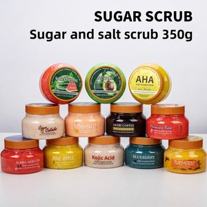Vegan nghệ cây trà dưỡng ẩm Exfoliator bodyscrub làm trắng Shea đường chăm sóc da hữu cơ trái cây cơ thể bàn tay chà chân - Product Image 3