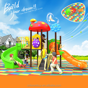 Equipo de Juegos Infantiles Comerciales para Exteriores, Combinación de Tobogán y Columpio de <span class=keywords><strong>Plástico</strong></span> Grande para la Comunidad Escolar - Product Image 2