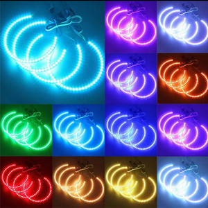 4x Anneaux lumineux LED RGB <span class=keywords><strong>Angel</strong></span> <span class=keywords><strong>Eyes</strong></span> pour BMW E36 E38 E39 <span class=keywords><strong>E46</strong></span> Coupé 2D, kit de phares LED SMD <span class=keywords><strong>Angel</strong></span> <span class=keywords><strong>Eyes</strong></span> 131MM - Product Image 2