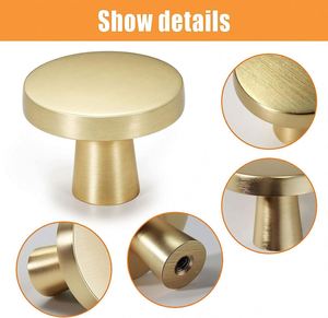 Lot de 20 boutons de meuble ronds à trou unique en alliage de zinc brossé pour cuisine, hôtel, salle de bain, coiffeuse et tiroirs - Product Image 5