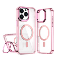 Coque de téléphone antichoc magnétique électroplaquée TPU+PC avec anneau et support d'appareil photo, compatible avec la charge sans fil pour iPhone 11-17 Pro Max