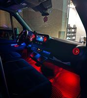 ICarsin Éclairage d'ambiance 64 couleurs pour Mercedes Sprinter W907 – Éclairage LED intérieur pour aérateurs, personnalisation sur mesure