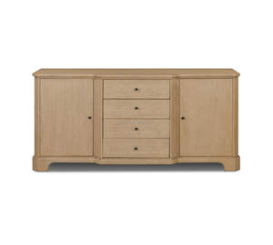 MYHOME Vitrine <span class=keywords><strong>buffet</strong></span> 2 portes en chêne massif français moderne 2025 avec tiroir - Product Image 1