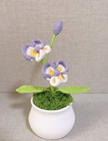 Buatan tangan rajutan positif Phalaenopsis Pot bunga kupu-kupu populer dekorasi rumah dan mobil untuk natal hadiah Hari Valentine