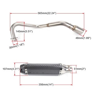 Embout d'échappement de moto générique en acier inoxydable argenté pour Honda Grom125 2013-2025 - Product Image 2