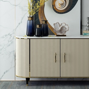 Luxury Sideboards <strong>Buffet</strong> <strong>Cabinets</strong> Modern <strong>Mirrored</strong> Sideboard for Dining Room Furniture